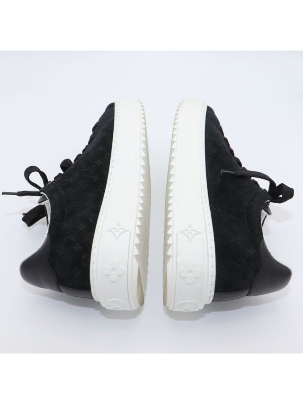 Louis Vuitton Monogram Time Outlines Leather Suede Sneakers - Picture 13 of 15